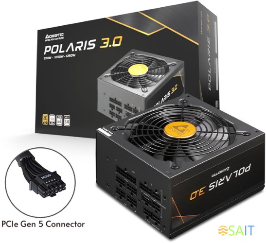 Блок питания Chieftec ATX 1050W Polaris PPS-1050FC-A3 80+ gold (20+4pin) APFC 135mm fan 12xSATA Cab Manag RTL