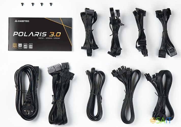 Блок питания Chieftec ATX 1050W Polaris PPS-1050FC-A3 80+ gold (20+4pin) APFC 135mm fan 12xSATA Cab Manag RTL