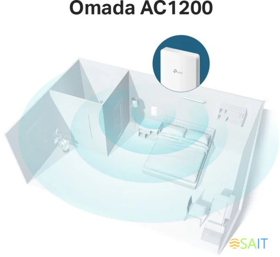 Точка доступа TP-Link EAP235-Wall AC1200 10/100/1000BASE-TX белый