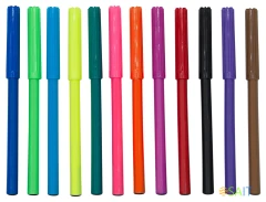 Фломастеры Silwerhof Веселые друзья 7.5мм 125мм круг. Вентилируемый 12цв. пакет с европодвесом