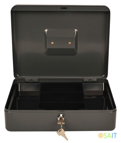 Ящик для денег без номинала Cactus CS-CB-004GY 90x300x240 серый сталь 1.967кг