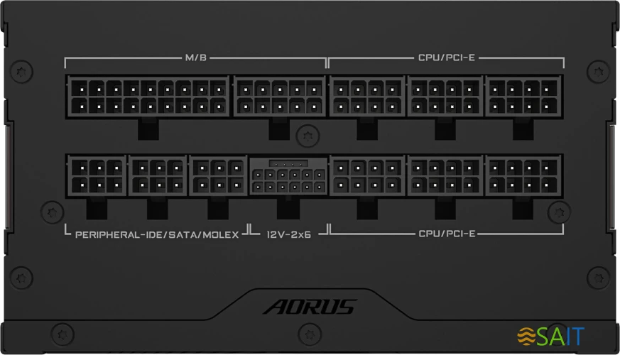 Блок питания Gigabyte ATX 850W Aorus Elite GP-AE850PM PG5 Gen.5 80+ platinum (20+4pin) APFC 120mm fan 8xSATA Cab Manag RTL