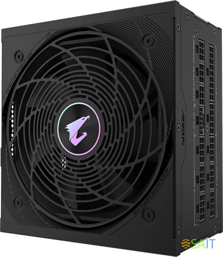 Блок питания Gigabyte ATX 850W Aorus Elite GP-AE850PM PG5 Gen.5 80+ platinum (20+4pin) APFC 120mm fan 8xSATA Cab Manag RTL