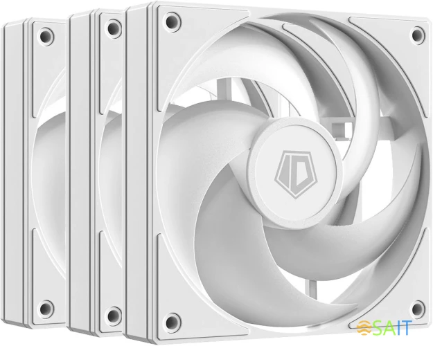 Вентилятор для корпуса ID-Cooling AS-120-W Trio 120х120x25 белый 4-pin 27.2дБ (упак.:3шт) Ret