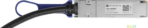Кабель DAC MikroTik XQ+DA0003 100Гбит/с пассив. 3м черный QSFP28-QSFP28