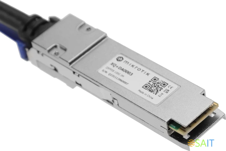 Кабель DAC MikroTik XQ+DA0003 100Гбит/с пассив. 3м черный QSFP28-QSFP28