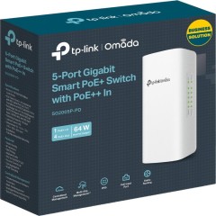 Коммутатор TP-Link SG2005P-PD (L2+) 5x1Гбит/с 4PoE+ 1PoE++ 64W управляемый