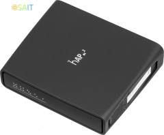 Роутер беспроводной MikroTik hAP ac2 (RBD52G-5HACD2HND-TC) AC1200 10/100/1000BASE-TX/4G ready черный