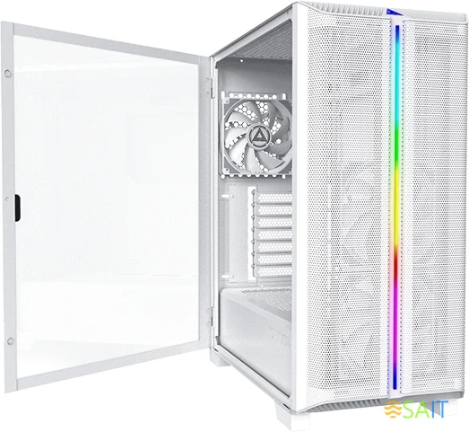 Корпус Montech Sky One Lite белый без БП ATX 5x120mm 5x140mm 2xUSB3.0 audio bott PSU