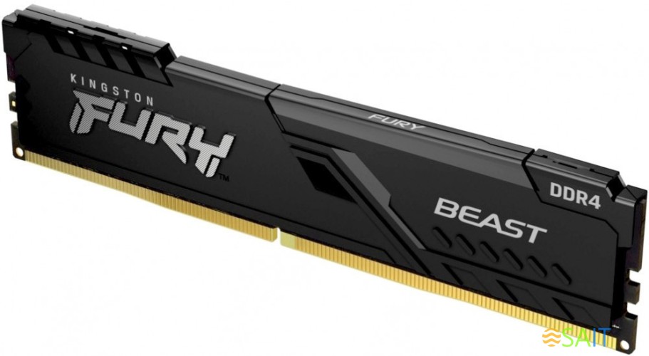 Память DDR4 16Gb 3200MHz Kingston KF432C16BB1/16 Fury Beast Black RTL Gaming PC4-25600 CL16 DIMM 288-pin 1.35В dual rank с радиатором Ret