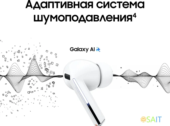 Гарнитура внутриканальные Samsung Galaxy Buds 3 Pro белый беспроводные bluetooth в ушной раковине (SM-R630NZWACIS)