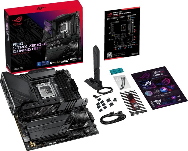 Материнская плата Asus ROG STRIX Z890-E GAMING WIFI Soc-1851 Intel Z890 4xDDR5 ATX AC`97 8ch(7.1) 5Gigabit RAID+HDMI+DP