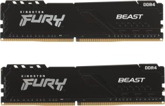 Память DDR4 2x16Gb 3200MHz Kingston KF432C16BBK2/32 Fury Beast Black RTL Gaming PC4-25600 CL16 DIMM 288-pin 1.35В single rank с радиатором Ret