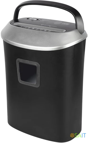 Шредер Cactus CS-SH-P6 черный/серый (секр.P-4) фрагменты 10лист. 21лтр. скрепки скобы пл.карты