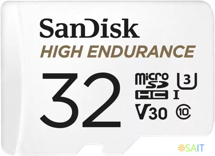 Флеш карта microSDHC 32GB Sandisk SDSQQNR-032G-GN6IA High Endurance V30 + adapter