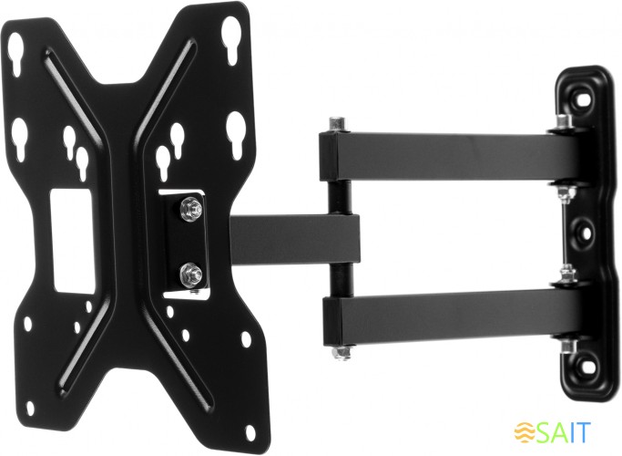 Кронштейн для телевизора Ultramounts UM900 черный 23"-43" макс.30кг настенный поворотно-выдвижной и наклонный