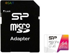 Флеш карта microSDXC 64GB Silicon Power SP064GBSTXBV1V20SP Elite + adapter