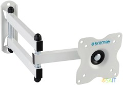 Кронштейн для телевизора Kromax DIX-15W белый 15"-28" макс.30кг настенный поворот и наклон