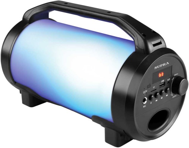 Аудиомагнитола Supra BTS-655 черный 15Вт MP3 FM(dig) USB BT microSD