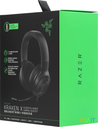 Наушники с микрофоном Razer Kraken X Essential черный 1.3м мониторные оголовье (RZ04-02950100-R3C1)