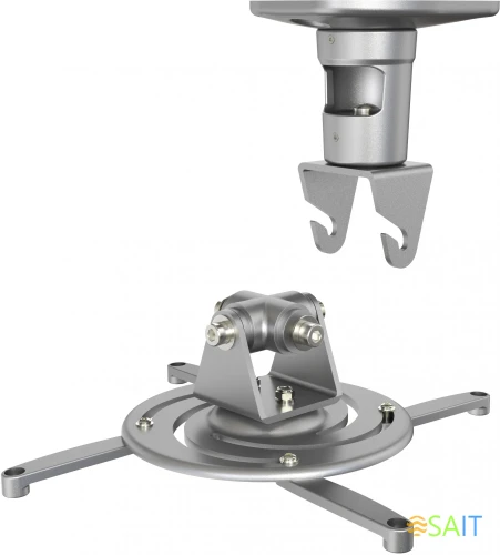 Кронштейн для проектора Cactus CS-VM-PR01-AL серебристый макс.10кг потолочный поворот и наклон