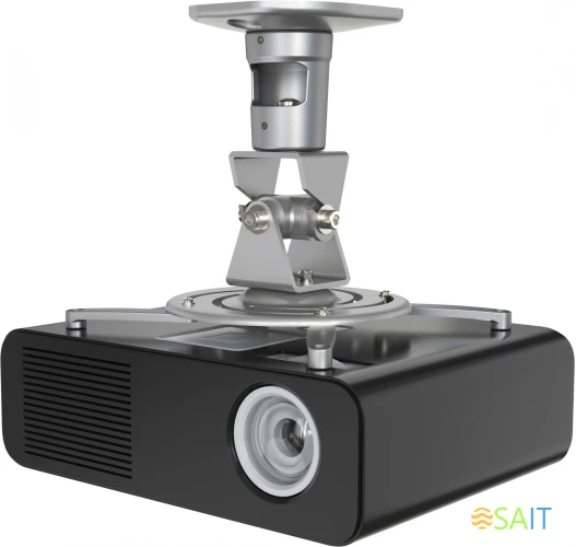 Кронштейн для проектора Cactus CS-VM-PR01-AL серебристый макс.10кг потолочный поворот и наклон