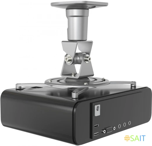 Кронштейн для проектора Cactus CS-VM-PR01-AL серебристый макс.10кг потолочный поворот и наклон