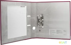 Папка-регистратор Silwerhof A4 50мм ПВХ/бумага бордовый мет.окант. сборная (упак.:2шт)