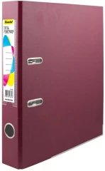 Папка-регистратор Silwerhof A4 50мм ПВХ/бумага бордовый мет.окант. сборная (упак.:2шт)