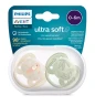 Пустышка ultra soft, попугай/листочки, 0-6 мес., 2 шт. Пустышка ultra soft, попугай/листочки, 0-6 мес., 2 шт.