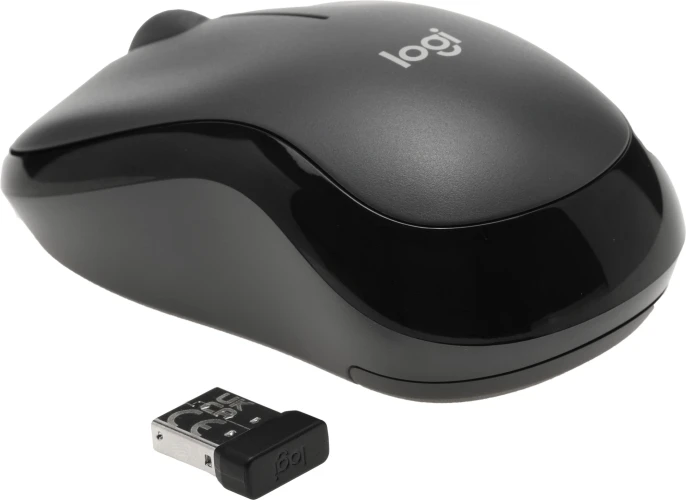 Мышь Logitech Silent M221 черный оптическая 1000dpi silent беспров. USB для ноутбука 3but (910-006510/910-004882)