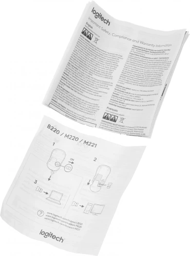 Мышь Logitech Silent M221 черный оптическая 1000dpi silent беспров. USB для ноутбука 3but (910-006510/910-004882)