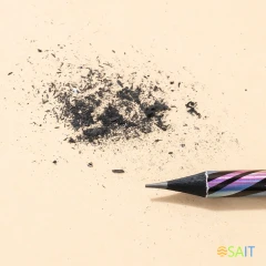 Карандаш ч/г Deli EC041-HB 2.2мм HB кругл. черный Animal Texture ластик