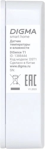 Датчик темпер./влажн. Digma DiSense T1 (DST1) белый