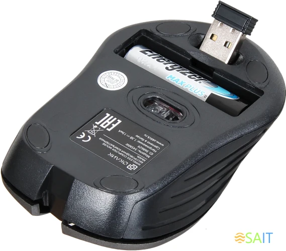 Мышь Оклик 545MW черный/серый оптическая 1600dpi беспров. USB для ноутбука 4but (368629)