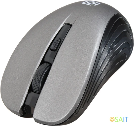 Мышь Оклик 545MW черный/серый оптическая 1600dpi беспров. USB для ноутбука 4but (368629)