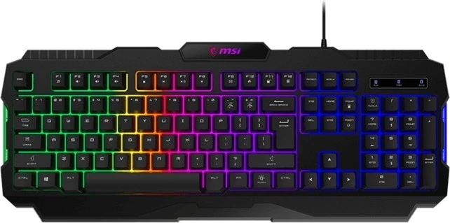 Клавиатура MSI FORGE GK100 RU черный USB for gamer LED (S11-04RU252-HH9) кабель 1.5м