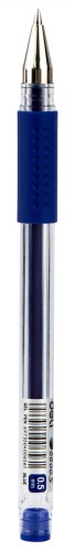 Ручка гелев. Deli Daily E6600SBlue прозрачный d=0.5мм син. черн. резин. манжета