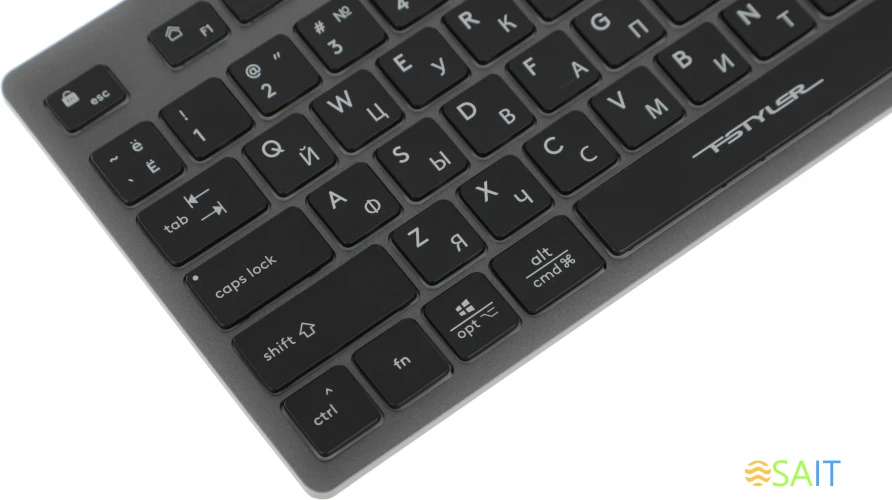 Клавиатура A4Tech Fstyler FX60H серый USB slim LED (FX60H GREY/WHITE)