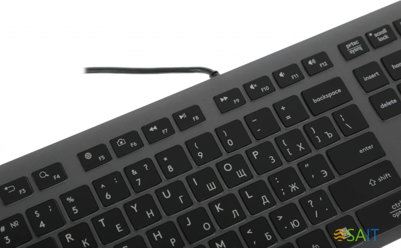 Клавиатура A4Tech Fstyler FX60H серый USB slim LED (FX60H GREY/WHITE)