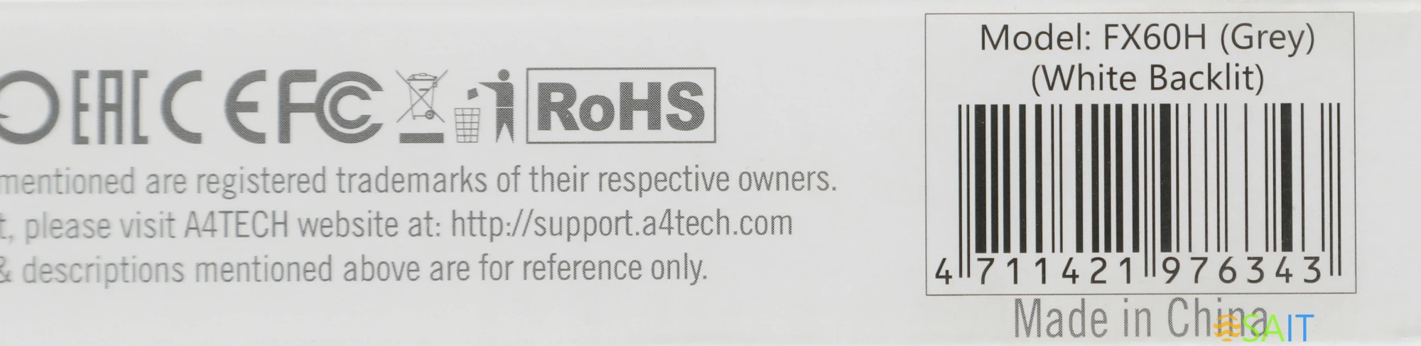 Клавиатура A4Tech Fstyler FX60H серый USB slim LED (FX60H GREY/WHITE)