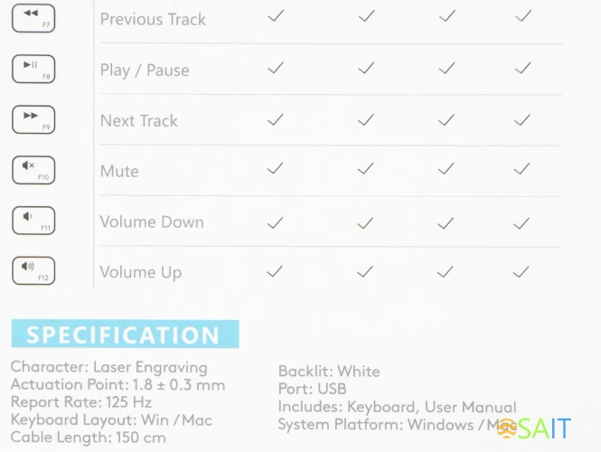 Клавиатура A4Tech Fstyler FX60H серый USB slim LED (FX60H GREY/WHITE)