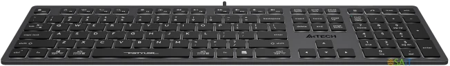 Клавиатура A4Tech Fstyler FX60H серый USB slim LED (FX60H GREY/WHITE)