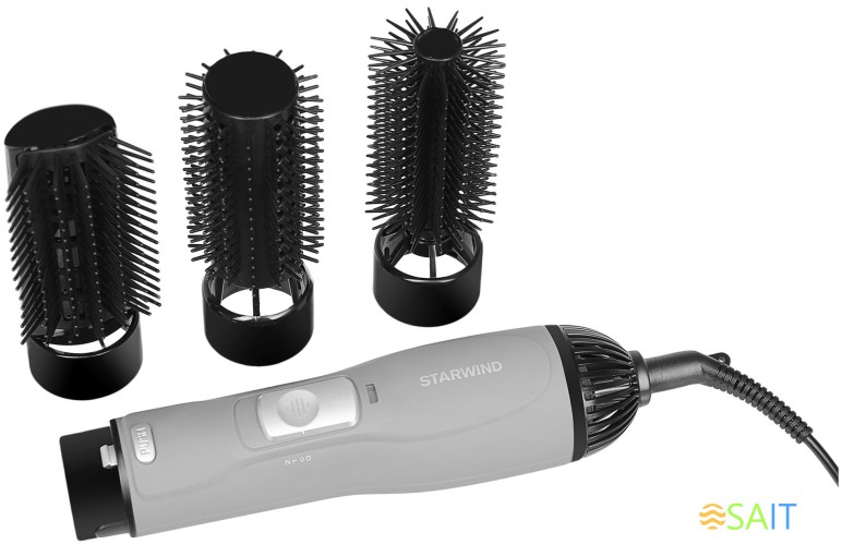 Фен-щетка Starwind SHB 6050 800Вт серый/черный