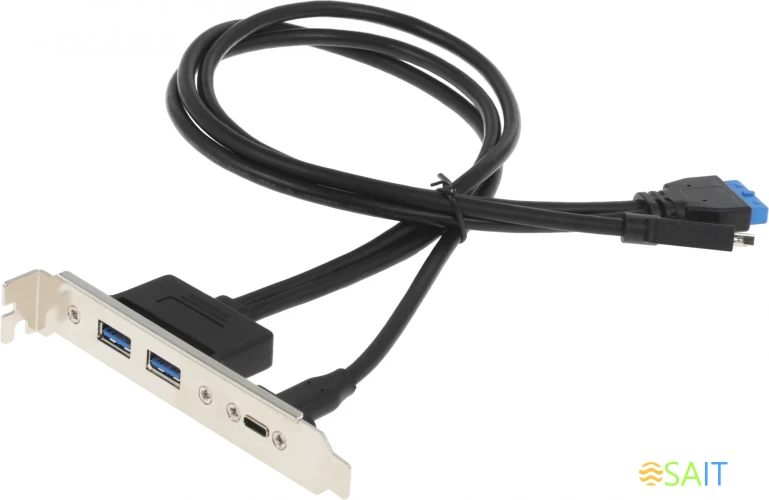 Адаптер USB 2xUSB3.0 1xUSB3.1 Type-C Bulk