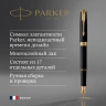 Ручка перьев. Parker Sonnet Core F528 (1931516) Matte Black GT F сталь нержавеющая подар.кор.