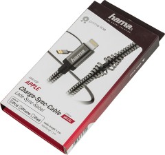 Кабель Hama Metal 00173626 USB (m)-Lightning (m) 1.5м черный