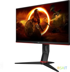 Монитор AOC 23.8" Gaming 24G2SPU черный/красный IPS LED 16:9 HDMI M/M матовая HAS Piv 300cd 178гр/178гр 1920x1080 165Hz FreeSync Premium VGA DP FHD USB 4.41кг