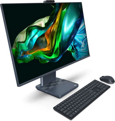 Моноблок Acer Aspire S32-1856 31.5" WQHD i7 1360P (2.2) 16Gb SSD1Tb Iris Xe CR Eshell GbitEth WiFi BT 180W клавиатура мышь Cam серый 2560x1440