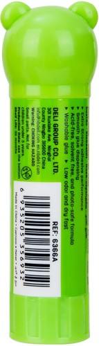 Клей-карандаш Deli E6366A 9гр корп.ассорти ПВП дисплей картонный детский Stick UP